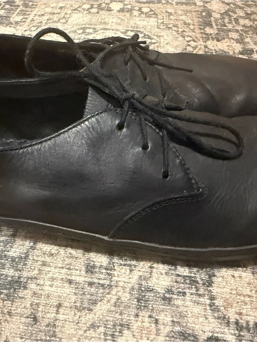 Vivobarefoot RA IV Men's Black Lace-Up Leather Shoes